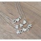 Collana in Argento 925 e Charms componibili con Zirconi